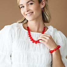 Load image into Gallery viewer, Paparazzi Happy - GLOW- Lucy - Red-  Bling Is Just A Thing
