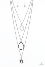 Load image into Gallery viewer, Paparazzi Make The World Sparkle Black Lanyard- Bling Is Just A Thing
